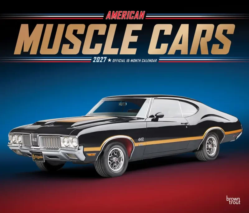 American Muscle Cars OFFICIAL Calendar 2027 | Large Deluxe | Plastic Free